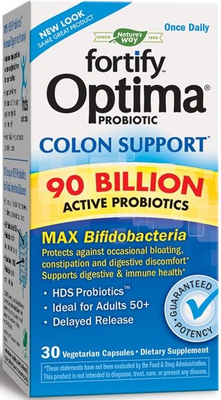 Fortify Optima Colon Support 90 Billion Probiotic 30 Vegetarian Capsules