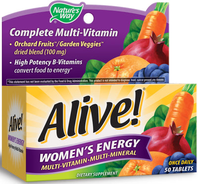 Alive! Women's Energy Multi-Vitamin Multi-Mineral Once Daily 50 Tablets