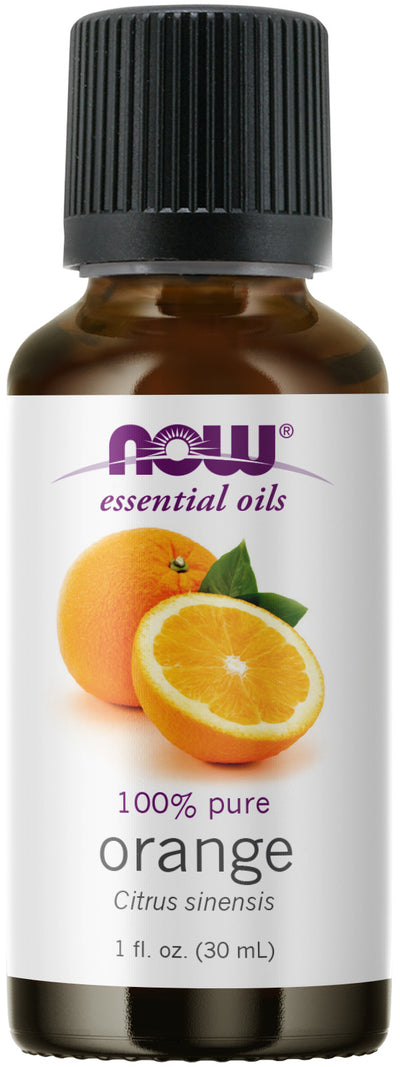 NOW Essential Oils, Orange Oil, Uplifting Aromatherapy Scent, Cold Pressed, 100% Pure, Vegan, Child Resistant Cap, 1-Ounce
