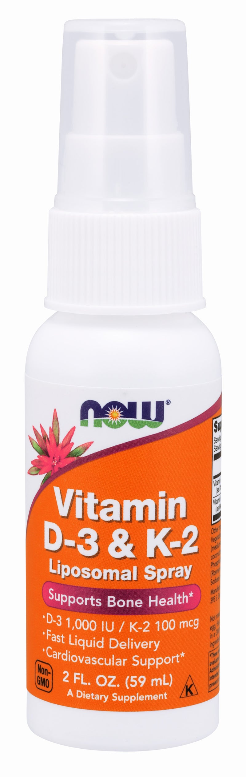 Vitamin D-3 & K-2 Liposomal Spray 2 fl oz (59 ml)