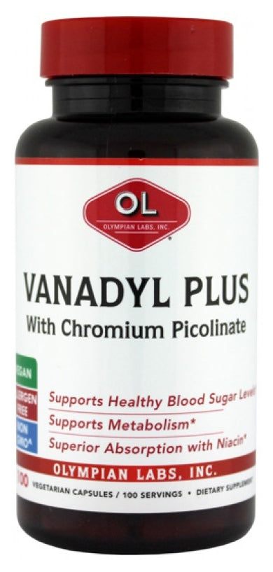 Vanadyl Plus with Chromium Picolinate 100 Vegetarian Capsules
