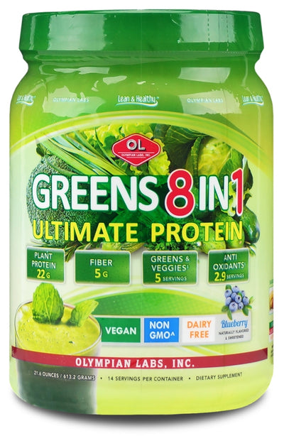 Greens 8 in 1 Ultimate Protein Blueberry 21.6 oz (613.2 g)