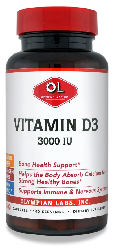 Vitamin D3 3000 IU 100 Capsules