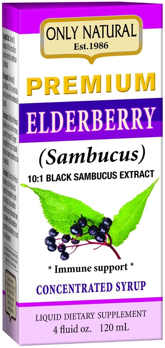 Premium Elderberry (Sambucus) 4 fl oz (120 ml) by Only Natural best price
