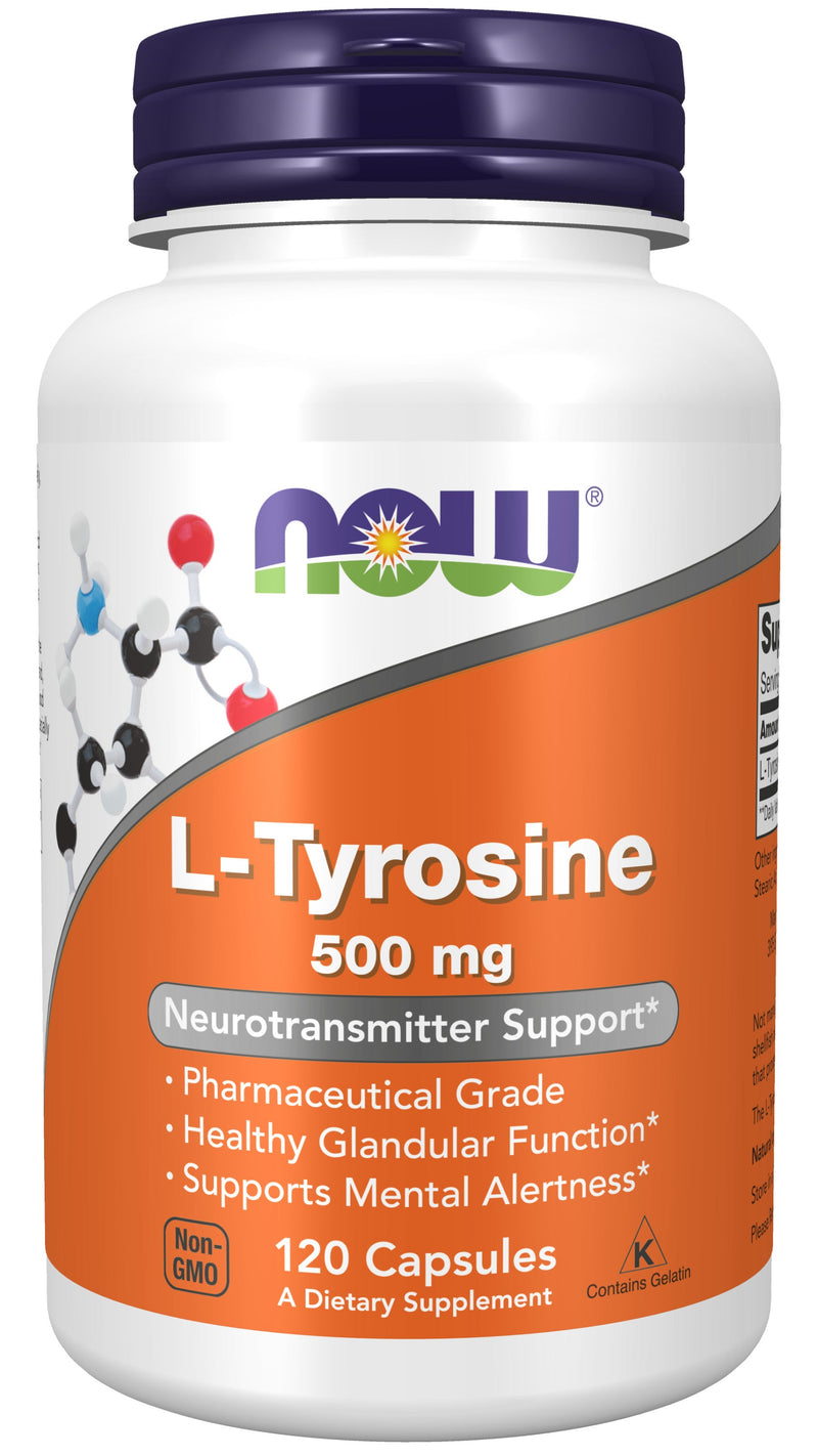 L-Tyrosine 500 mg 120 Capsules - 2 Pack