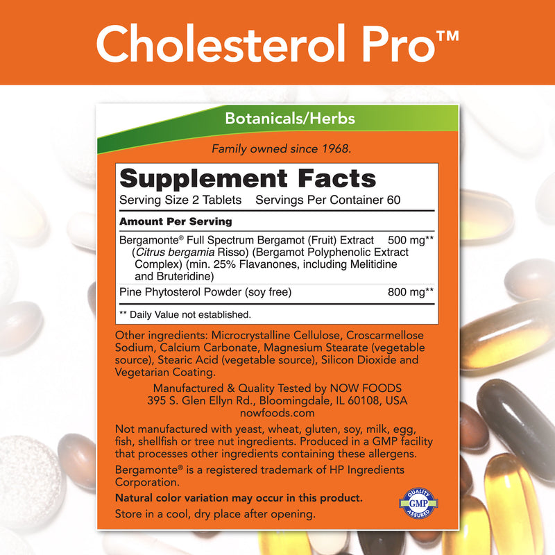 Cholesterol Pro 120 Tablets | By Now Foods - Best Price