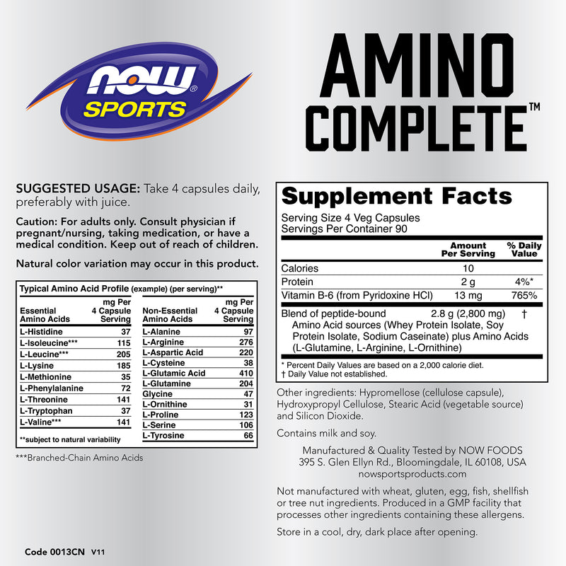 Now Sports, Amino Complete 360 Capsules