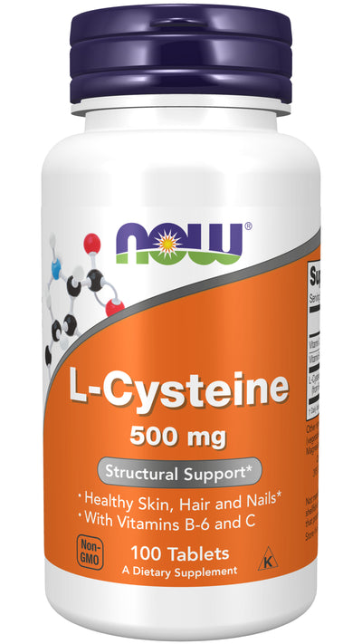 L-Cysteine 500 mg 100 Tablets | By Now Foods - Best Price