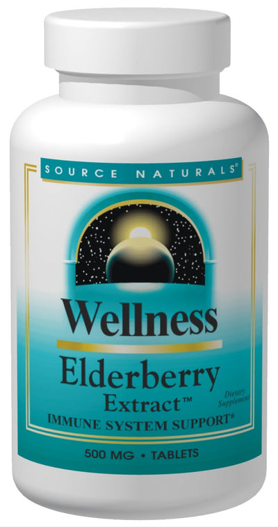 Wellness Elderberry Extract 500 mg 120 Tablets