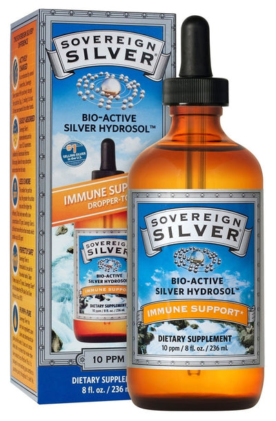 Bio-Active Silver Hydrosol Dropper Top 10 ppm 8 fl oz (236 ml)