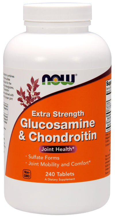 Glucosamine & Chondroitin Extra Strength 240 Tablets | By Now Foods - Best Price
