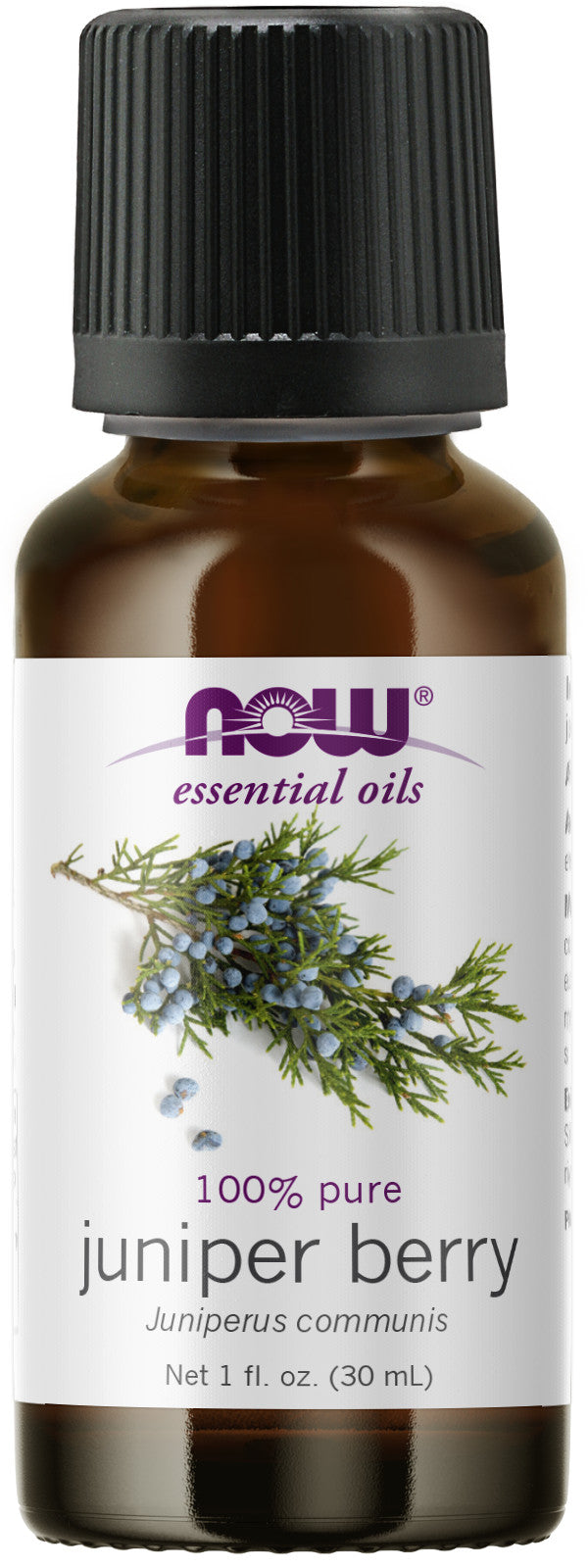 NOW Essential Oils, Juniper Berry Oil, Restoring Aromatherapy Scent, Steam Distilled, 100% Pure, Vegan, Child Resistant Cap, 1-Ounce
