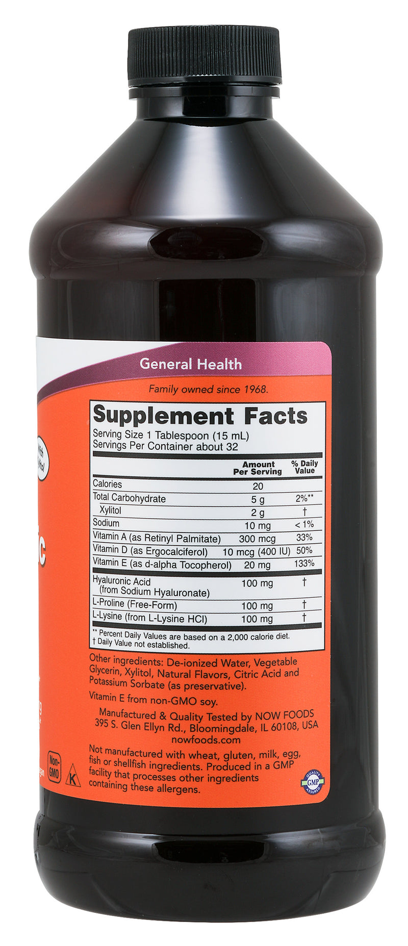 Liquid Hyaluronic Acid 16 fl oz (473 ml) | By Now Foods - Best Price