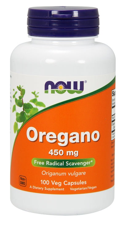 Oregano 450 mg 100 Veg Capsules | By Now Foods - Best Price