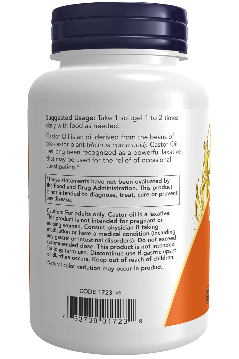 Castor Oil 650 mg 120 Softgels