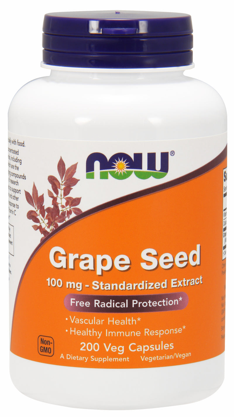 Grape Seed Standardized Extract 100 mg 200 Veg Capsules
