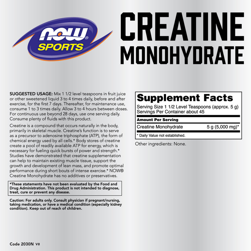 Creatine Monohydrate Pure Powder 8 oz (227 g)