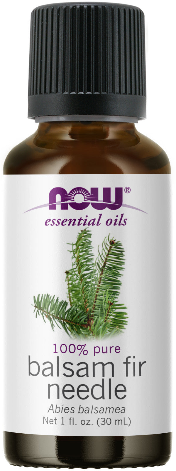 NOW Essential Oils, Balsam Fir Needle Oil, Woodsy Aromatherapy Scent, Steam Distilled, 100% Pure, Vegan, Child Resistant Cap, 1-Ounce