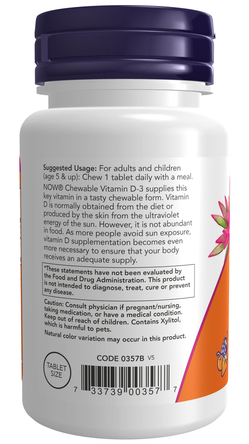 Chewable Vitamin D-3 1,000 IU 180 Chewables