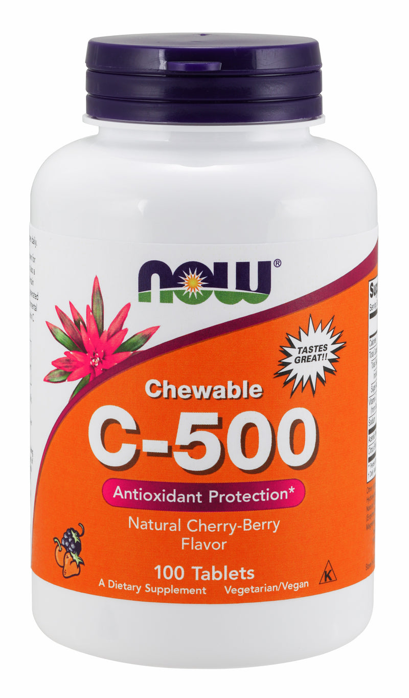Chewable C-500 Natural Cherry-Berry Flavor 100 Tablets