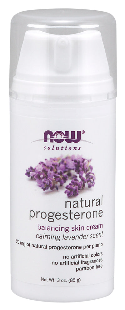 Natural Progesterone Liposomal Skin Cream Calming Lavender 3 oz (85 g) | By Now Foods - Best Price