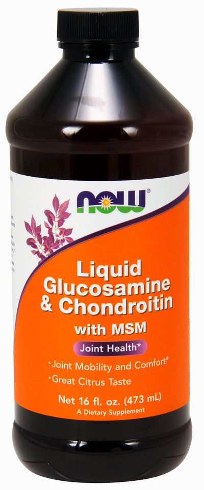Liquid Glucosamine & Chondroitin with MSM 16 fl oz (473 ml) | By Now Foods - Best Price